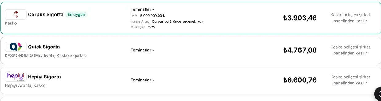 AcenteDestek: Fiyatlar geldikçe karşılaştırın