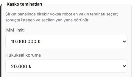 AcenteDestek: Kasko kapsamını siz belirleyin