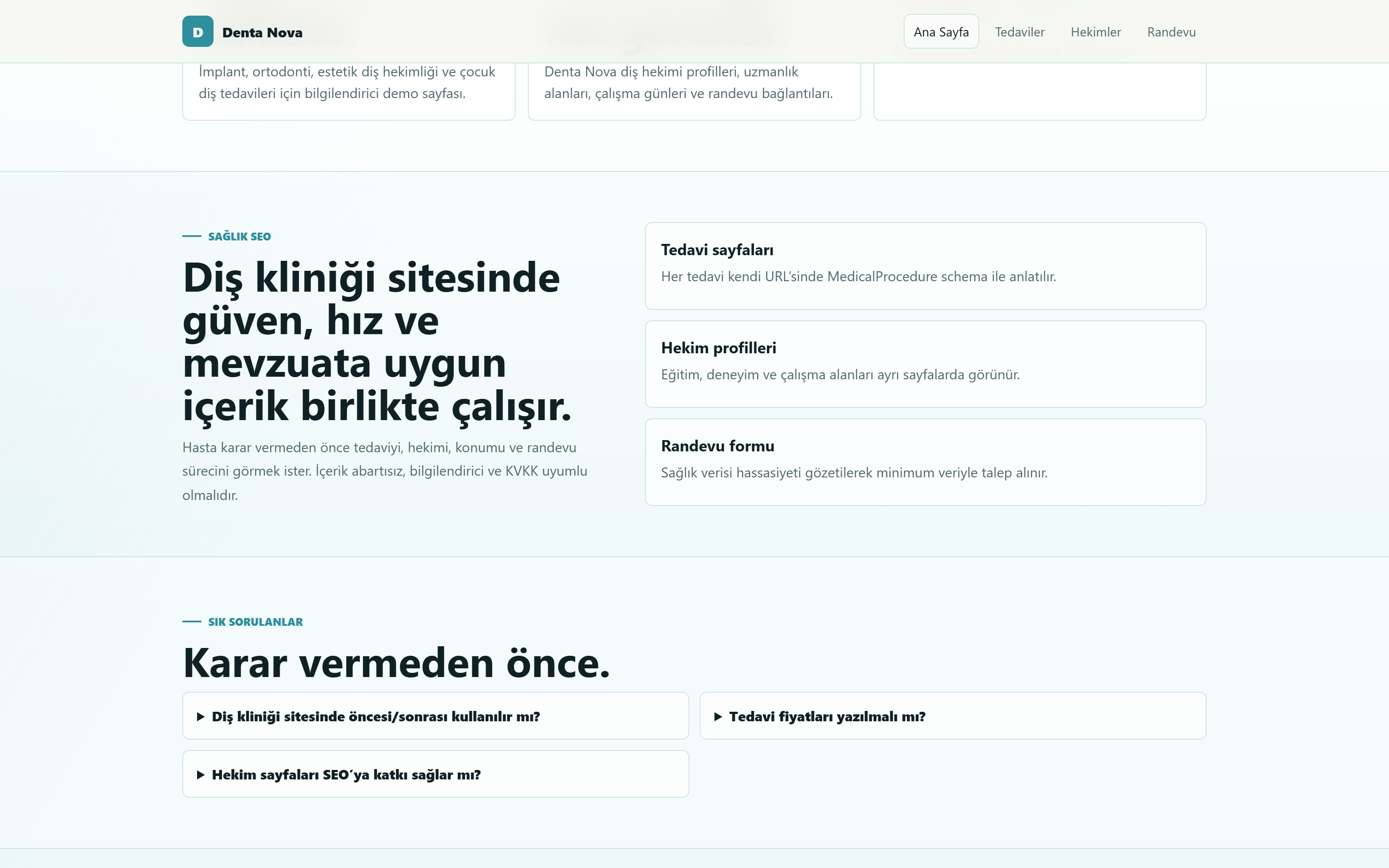 Klinik konumu ve iletişim alanı