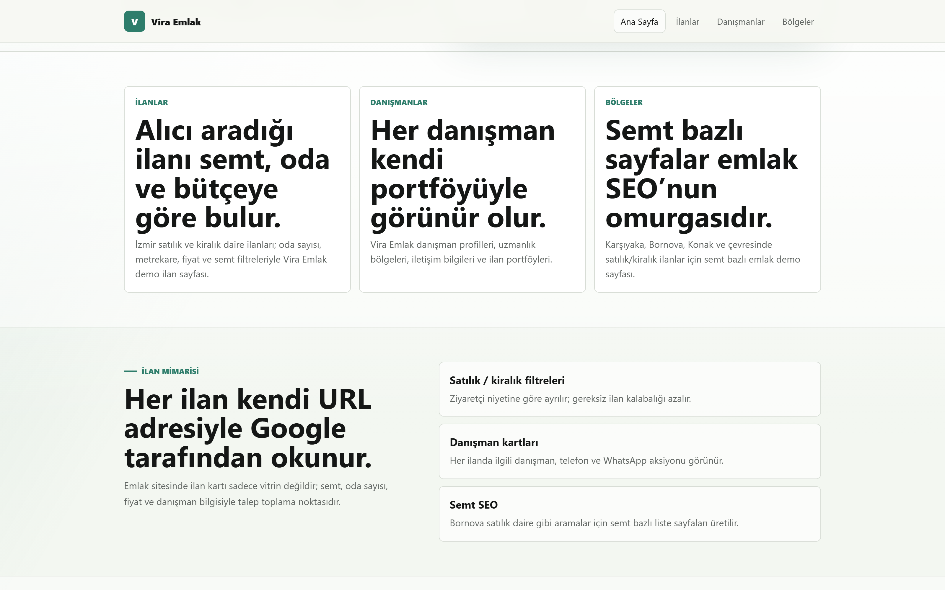 İlan detay — galeri, harita ve danışman kartı