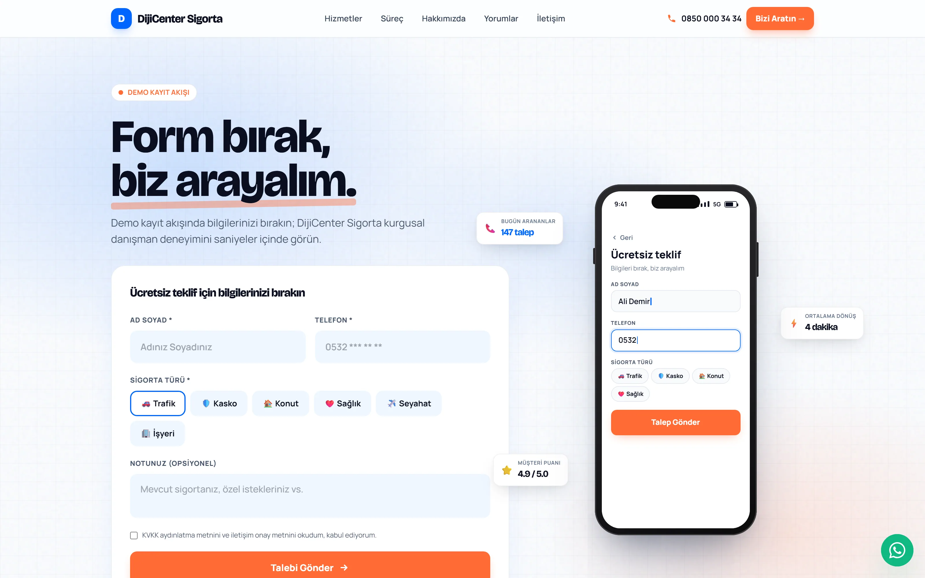 Sigorta Acentesi Lead Şablonu