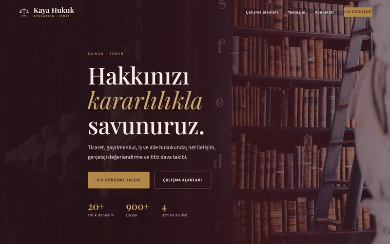 Kaya Hukuk web tasarım önizleme