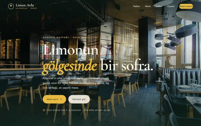 Limon Avlu web tasarım önizleme