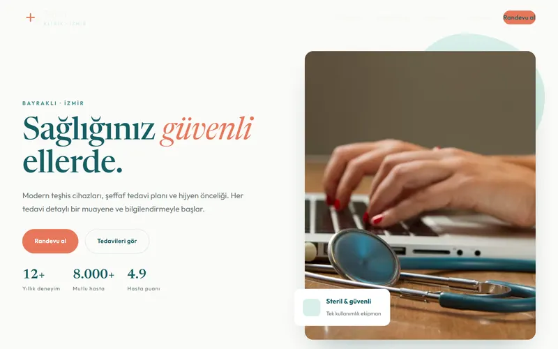 Nova Klinik web tasarım önizleme